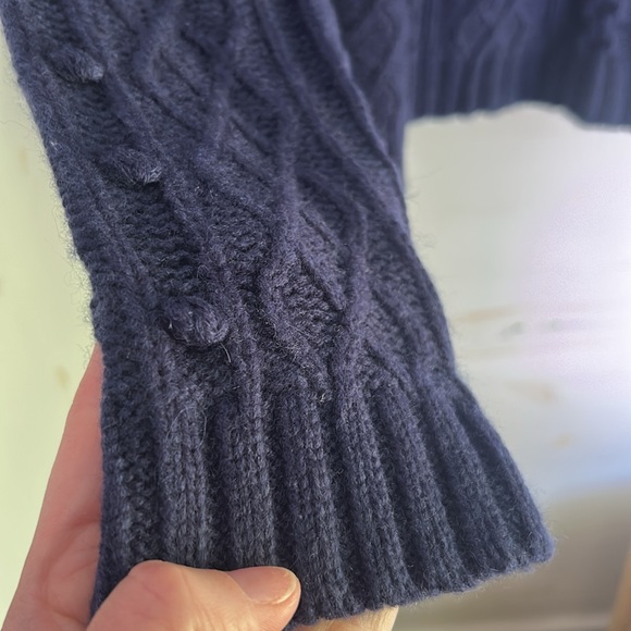 MAREA by Liz Joy Navy Cable Knit Sweater - Picture 4 of 5